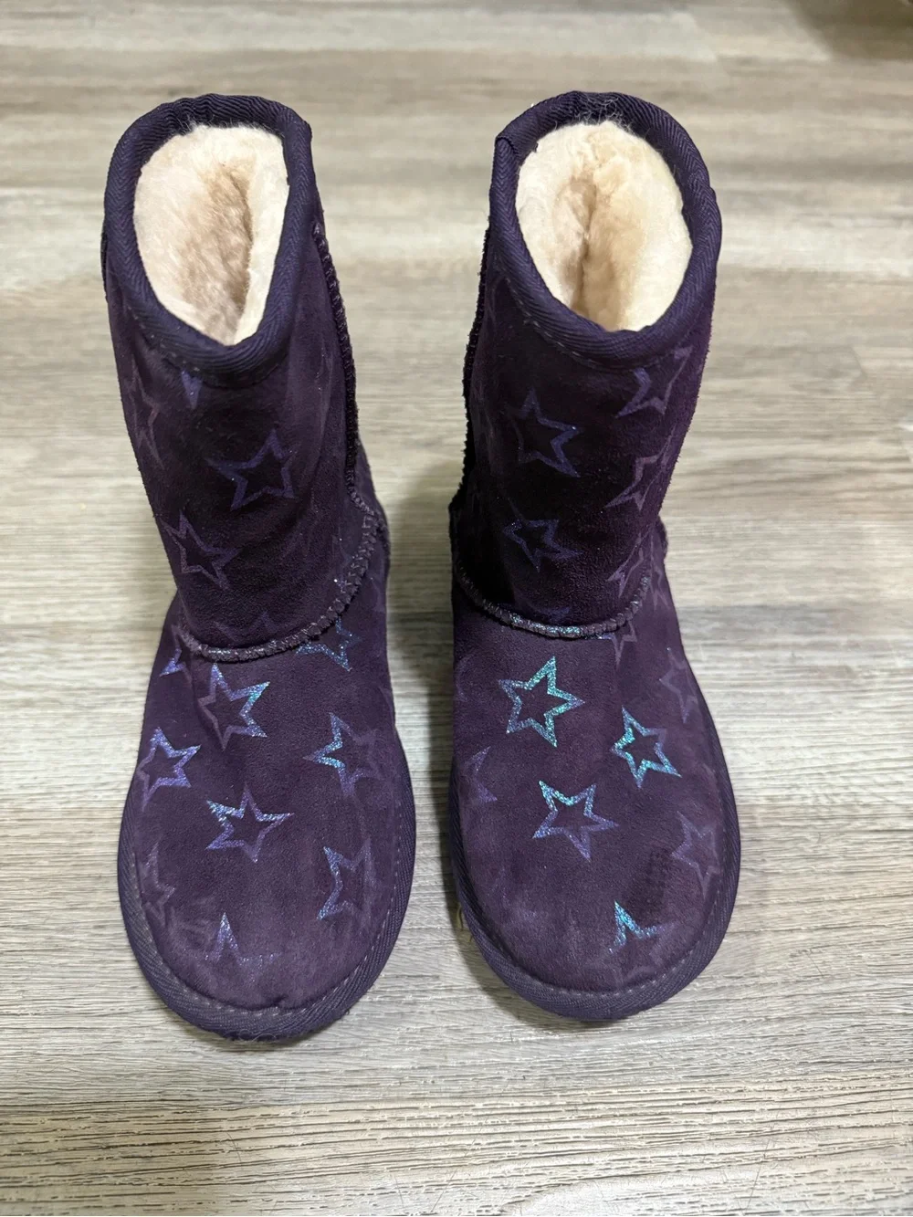 UGG Classic II Purple Iridescent Star Kids Boot